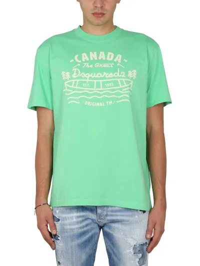 Dsquared2 Logo Print T-shirt In Green