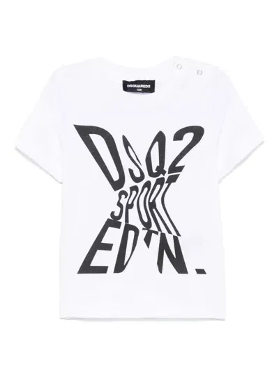 Dsquared2 Babies' Logo-print T-shirt In White