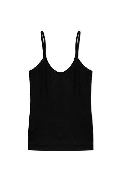 Dsquared2 Logo Printed Lingerie Top In Black