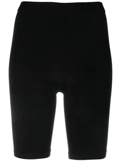 Dsquared2 Logo-waistband High-waist Shorts In Black