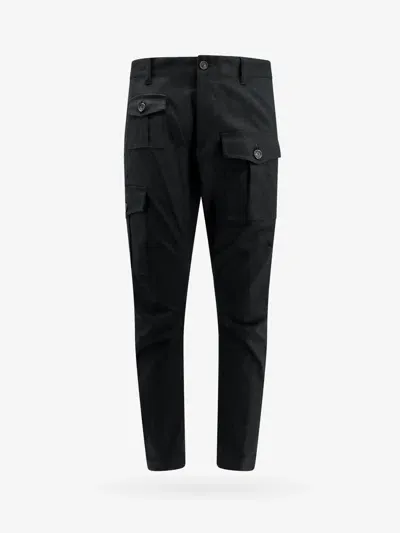 Dsquared2 Man Sexy Cargo Man Black Pants