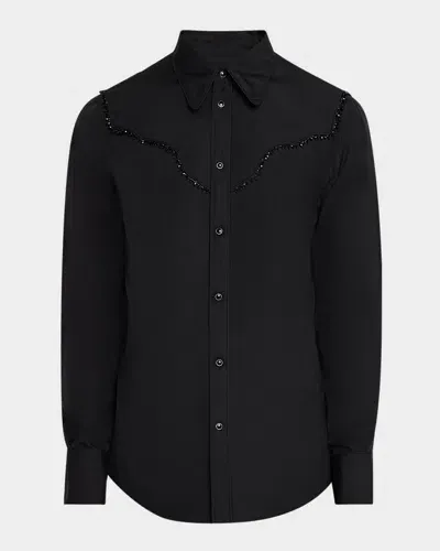 Dsquared2 Men's Bloody Drops Western Shirt In Black