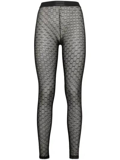 Dsquared2 Monogram High-waisted Tights In Black