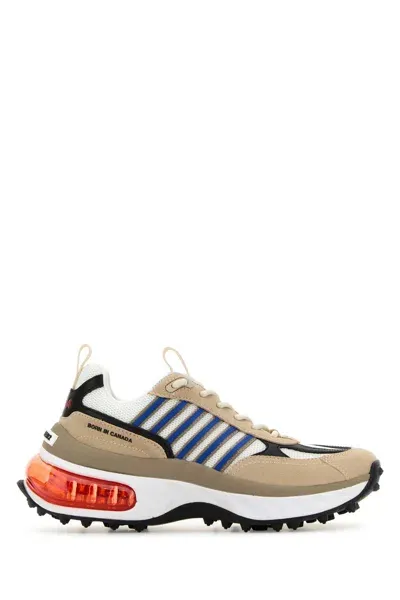 Dsquared2 Multicolor Bubble Sneakers In Beige