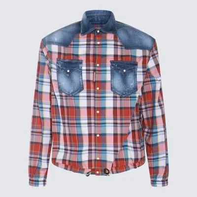 Dsquared2 Multicolor Cotton And Denim Shirt