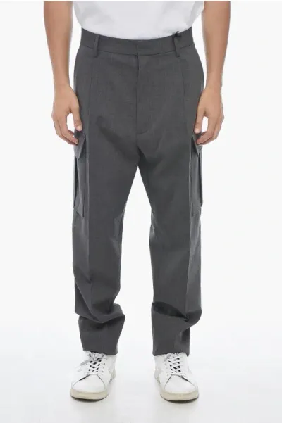 Dsquared2 Multipocket One-pleated Pants In Gray