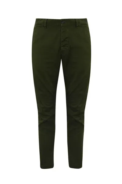 Dsquared2 Pantalone Sexy Chino In Cotone Stretch Verde Militare In Green