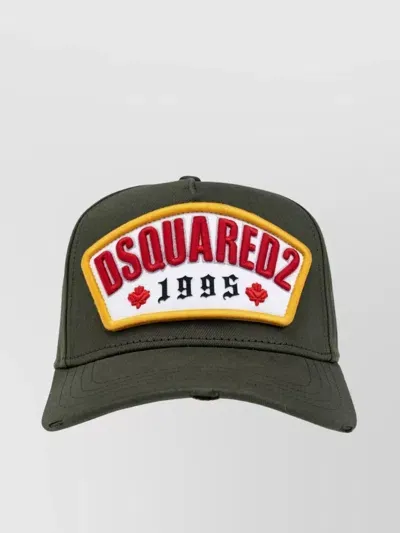 Dsquared2 Patch Logo Baseball Cap In Green