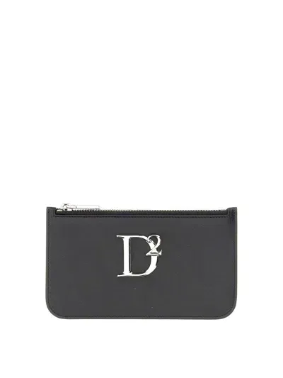 Dsquared2 Pouch With Logo In Black