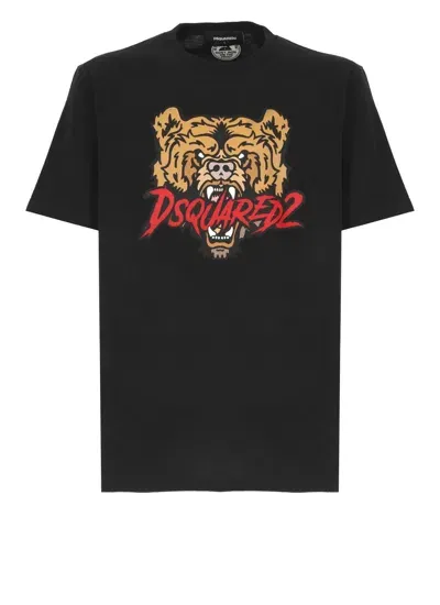 Dsquared2 Regularl Fit Tee T-shirt In Black