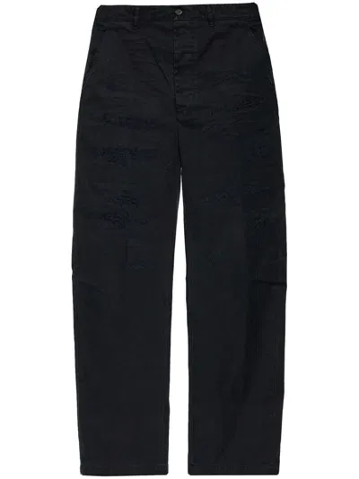 Dsquared2 Ripped Loose-fit Trousers In Ebony