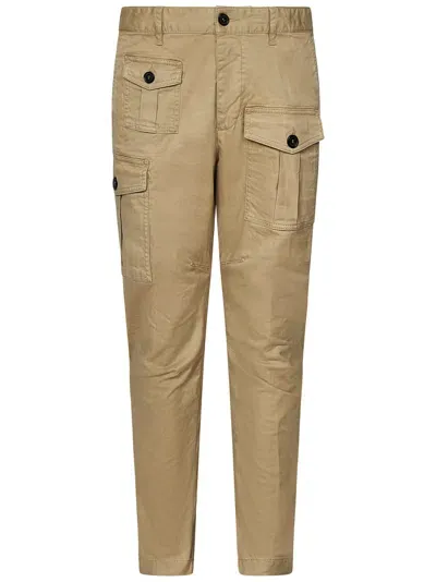 Dsquared2 Sexy Cargo Trousers In Beige