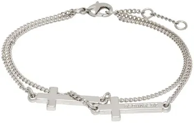 Dsquared2 Silver Jesus Bracelet In F124