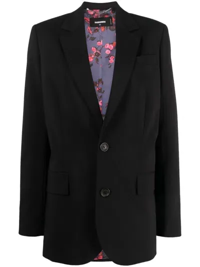 Dsquared2 Single-breasted Blazer In Black