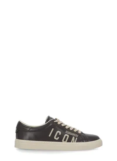 Dsquared2 Icon Sneakers In Black