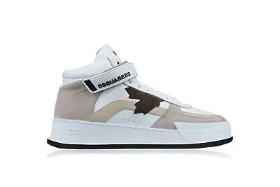 Pre-owned Dsquared2 Snm0250 M2531 Turnschuhe W4.sc2447 In Grau, Beige, Braun