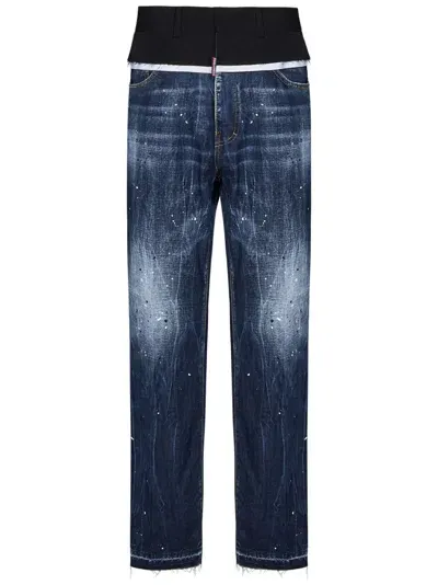 Dsquared2 Paint Splatter In Blue