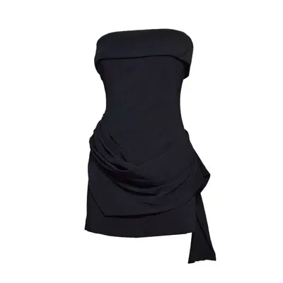 Dsquared2 Strapless Mini Dress In Black