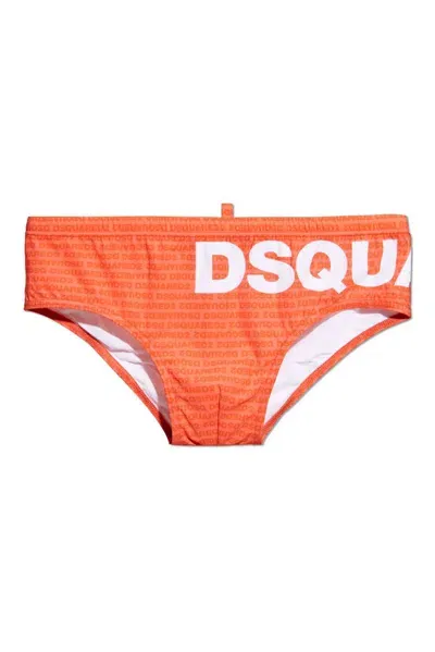 Dsquared2 Stretch Swim Briefs In Orange