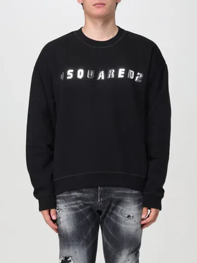 Dsquared2 Logo-print Cotton Sweatshirt In Schwarz