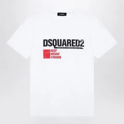 Dsquared2 T-shirt With Logo Print In White