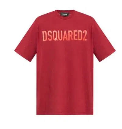 Dsquared2 Logo-print Cotton T-shirt In Red