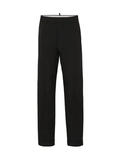 Dsquared2 Straight-leg Tailored Trousers In Black