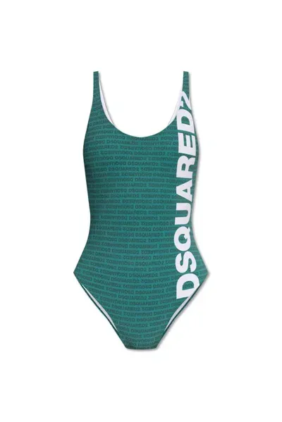 Dsquared2 Urban One Piece Swimsuit In Green