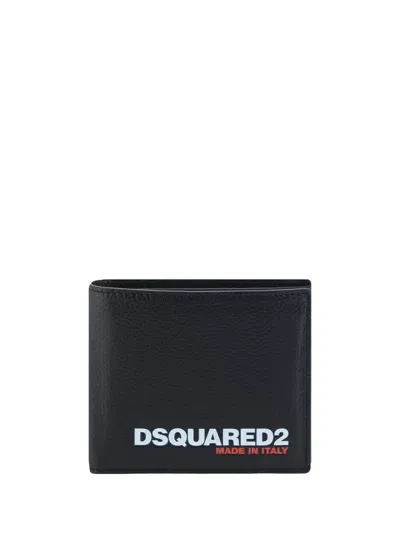 Dsquared2 Logo-print Folded Wallet In Black