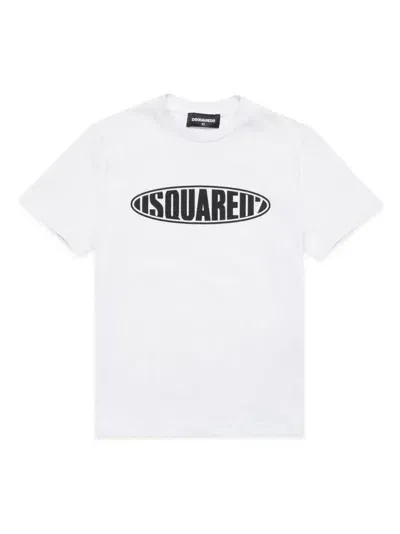 Dsquared2 Kids' Logo-print Cotton T-shirt In White