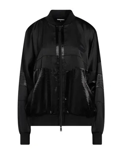 Dsquared2 Shine-effect Bomber Jacket In Black