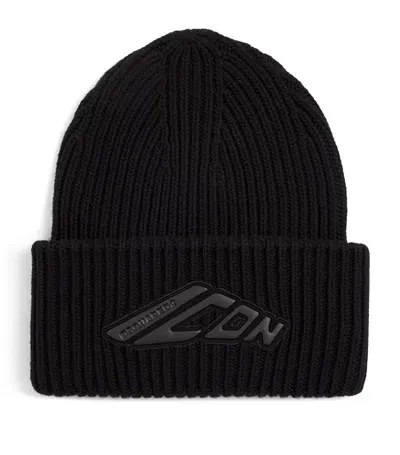 Dsquared2 Icon Wool Beanie In Black