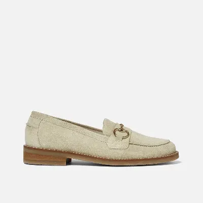 Duke & Dexter Women's Wilde Biscuit Suede Bit Loafer - Women's In White