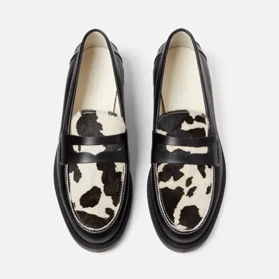 Duke & Dexter Men's Wilde Cow Pony Penny Loafer - Men's In Black