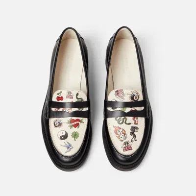 Duke & Dexter Women's Wilde Tattoo Penny Loafer - Women's In Multi