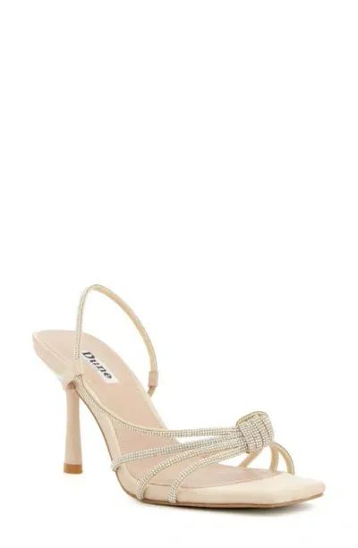 Dune London Metas Crystal Slingback Sandal In Mink