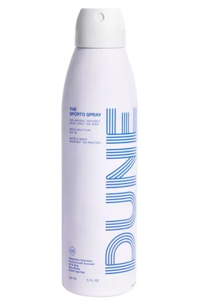 Dune Suncare The Sporto Spray Invisible Sunscreen Spray Broad Spectrum 50 In White