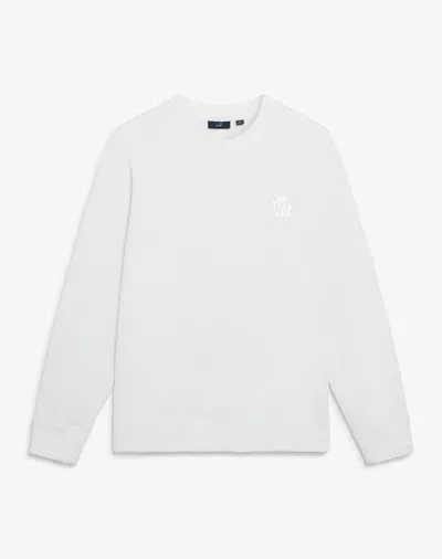 Dunhill Athluxury Cashmere Cotton Sweatshirt In White