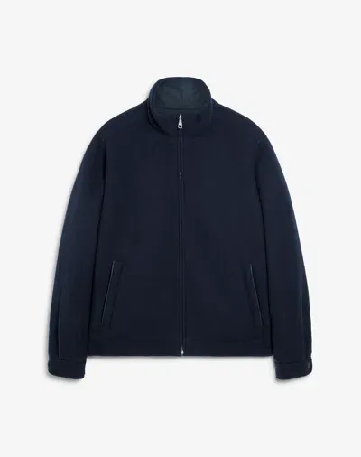 Dunhill Reversible Wool Cashmere Blouson In Blue