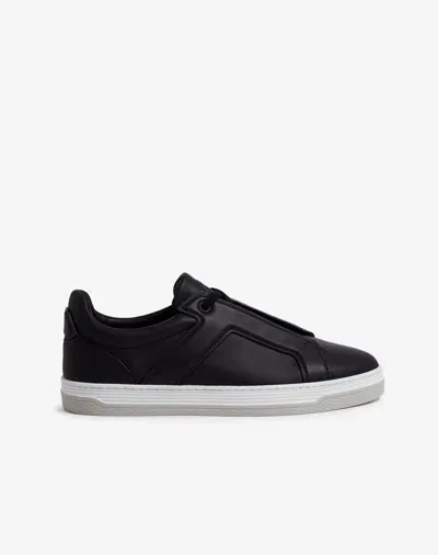 Dunhill Tailored Leather Sneakers In Black