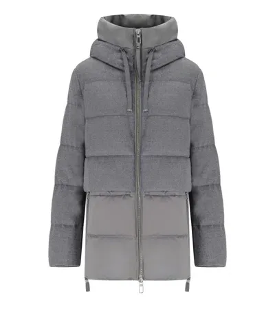 Duno Keiko Grey Hooded Down Jacket