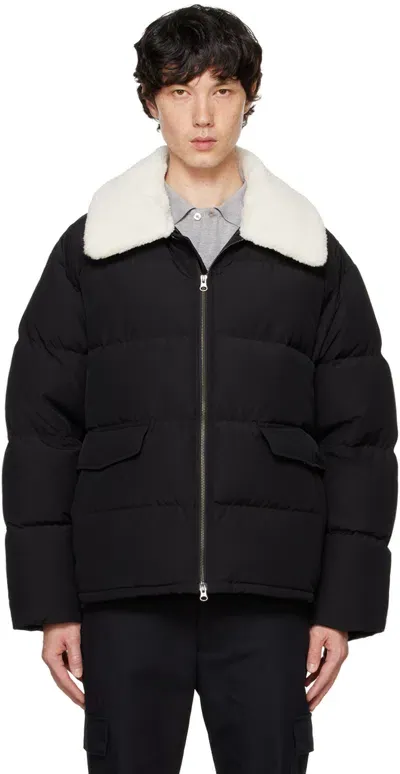 Dunst Black Shearling Collar Down Jacket