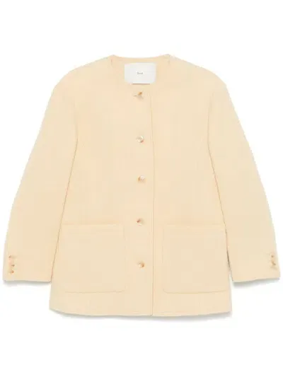 Dunst Kids' Collarless Jacket In Yellow