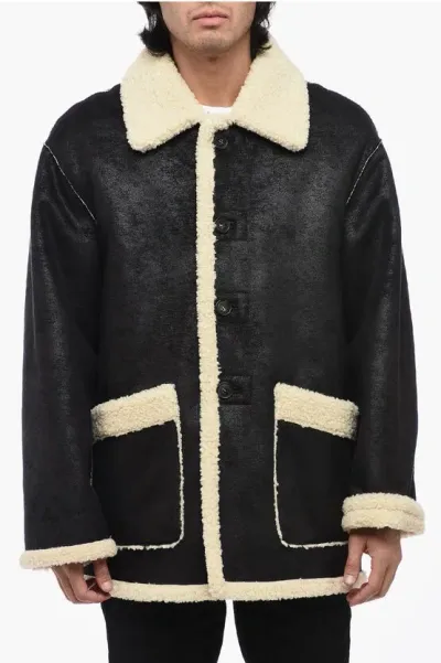 Dunst Reversible Faux Leather And Faux Fur Jacket In Black