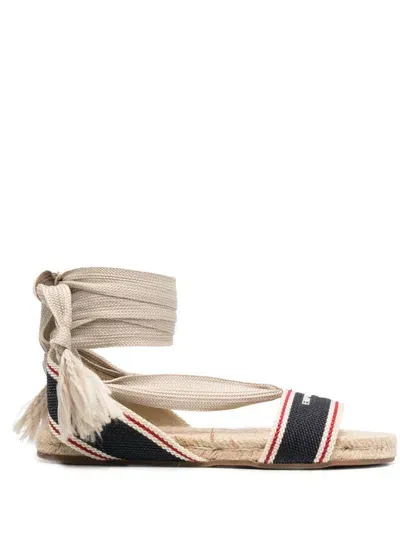 E 'clat Ankle Tie Sandals In Multi