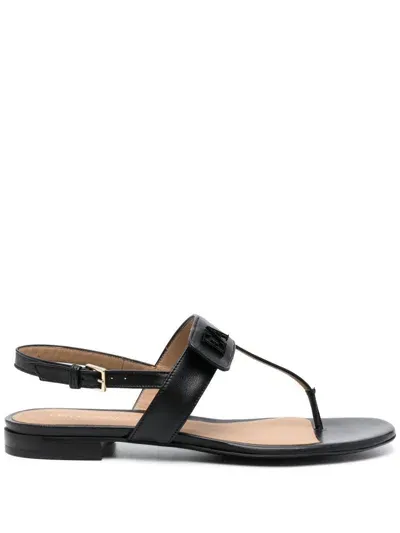 E 'clat Leather Thong Sandals In Black