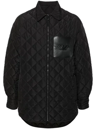 E 'clat Nylon Quilted Jacket In Black