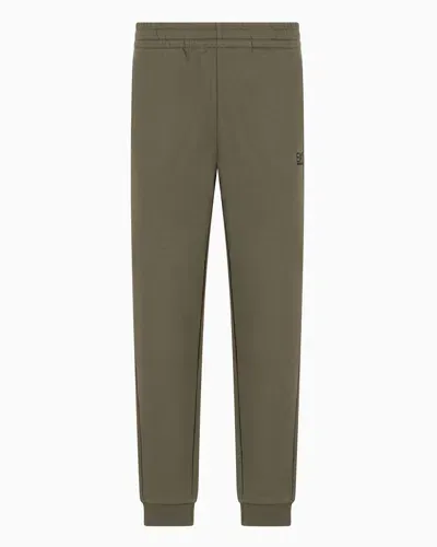 Ea7 Core Identity Cotton-blend Joggers In Green