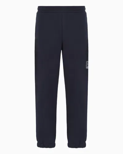 Ea7 Core Identity Unisex Joggers In A Stretch Modal Blend In Blue