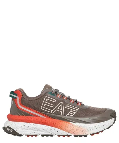 Ea7 Crusher Distance Sneakers In Brown